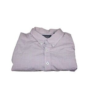 Roundtree & Yorke - Easy Care Red and Blue Men's 4XT  Button Down Shirt